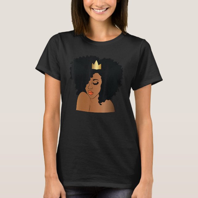 Queen Melanin Black History Month African American T-Shirt (Vorderseite)