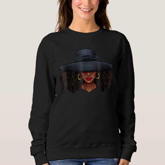 Queen Melanin Black History Month Afro African Pri Sweatshirt (Vorderseite)