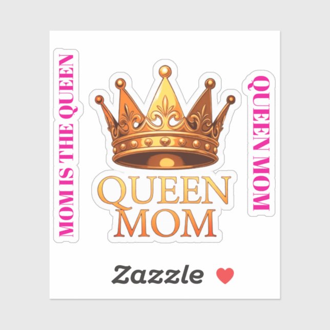 QUEEN MOM AUFKLEBER (Blatt)