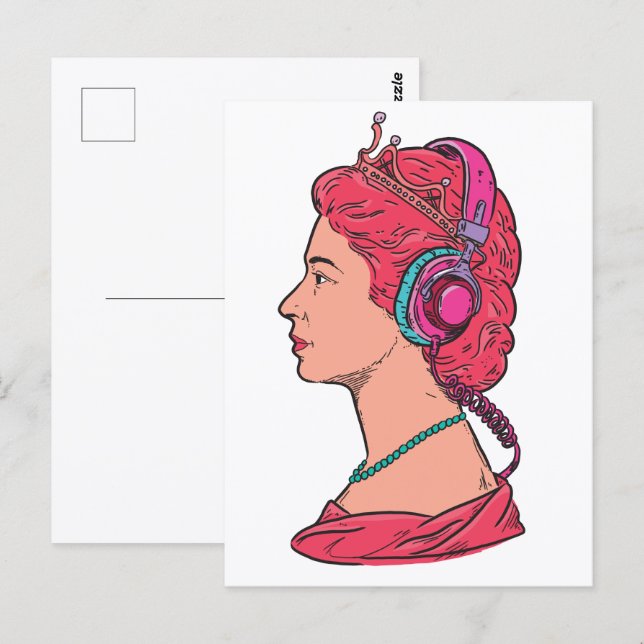 Queen-Musik Postkarte (Vorne/Hinten)