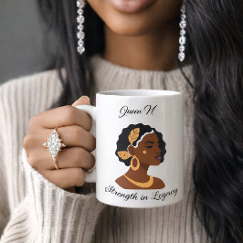 Queen N – Stärke in Legacy Luxury Black History Kaffeetasse