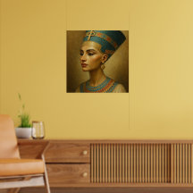 Queen Nefertiti Poster - Ägyptisches Royal Portrai