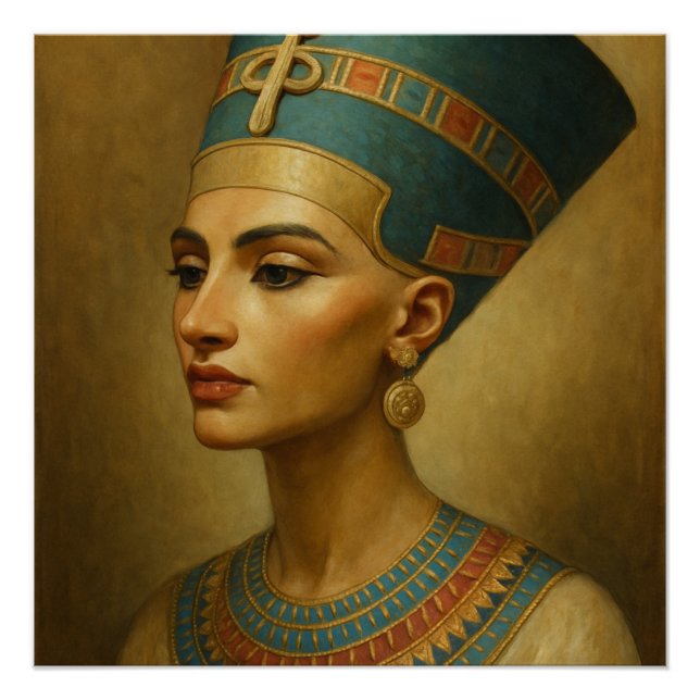 Queen Nefertiti Poster - Klassische ägyptische Ele (Vorderseite)