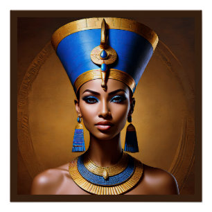 "Queen Nefertiti" Schöne antike afrikanische König Poster