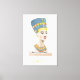 Queen Nefertiti und Cartouche rechteckiges Poster. Leinwanddruck (Front)