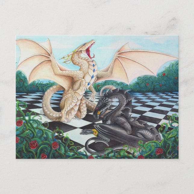 Queen nimmt King Postkarte (Vorderseite)