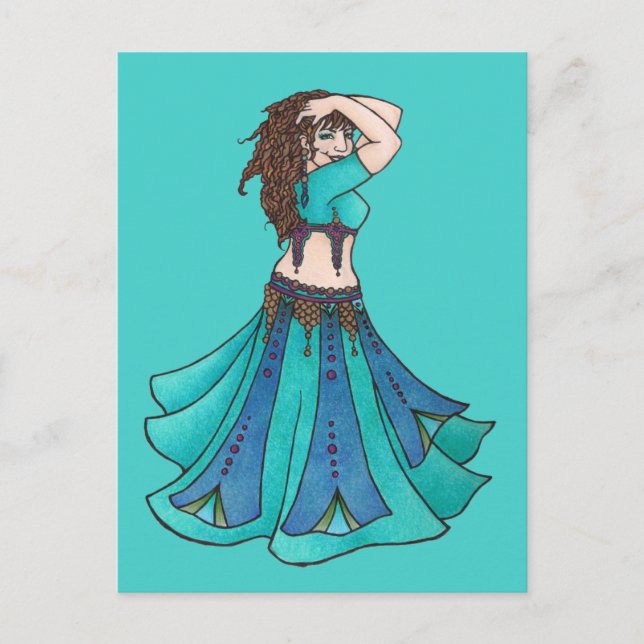 Queen of Beledi Belly Dancer Postkarte (Vorderseite)