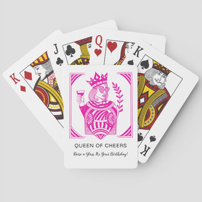 Queen of Cheers Birthday Playing Cards | Raise  Spielkarten (Rückseite)