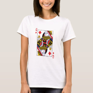Queen of Diamonds Poker Casino Spielkarte T-Shirt