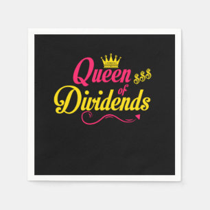 Queen of Dividends Capitalism Gift Serviette