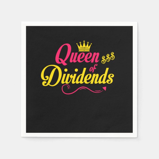 Queen of Dividends Capitalism Gift Serviette (Vorderseite)
