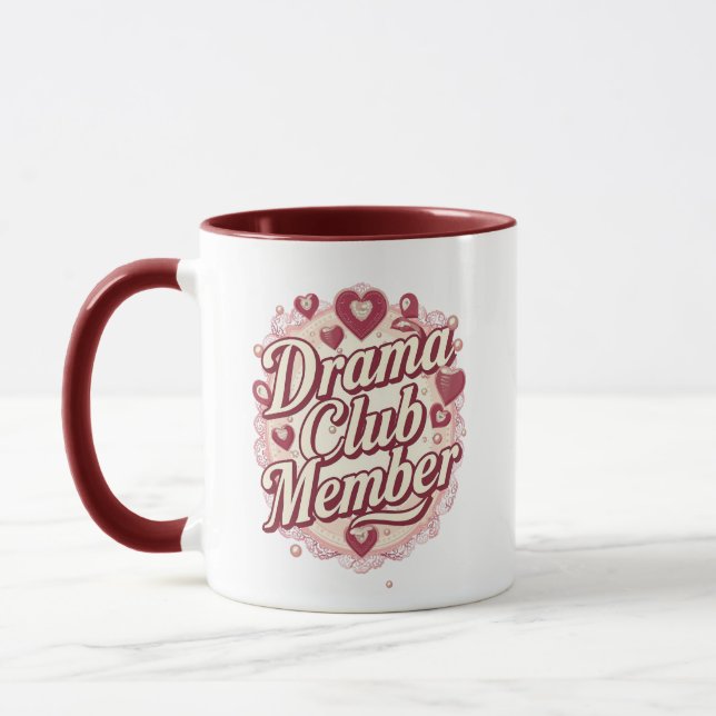 Queen of Drama Playful Quote Tasse (Links)