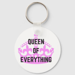 Queen Of Everything Crown Text Illustration Schlüsselanhänger