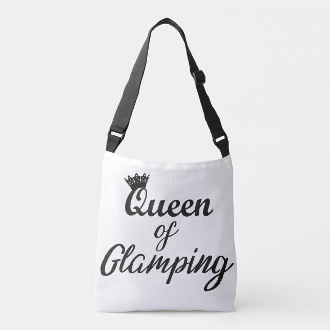 "Queen of Glamping" Tote Bag Tragetaschen Mit Langen Trägern (Vorderseite)