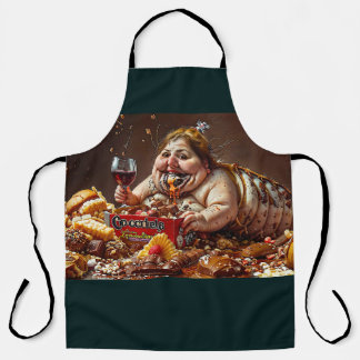 "Queen of Gluttonous Decay" farbenfrohe Portrait Schürze