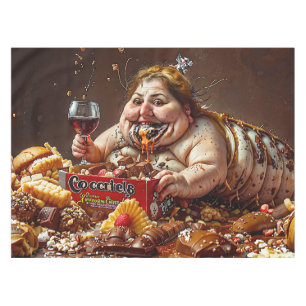 "Queen of Gluttonous Decay" farbenfrohe Portrait Tischdecke