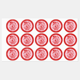 Queen of Hearts Bachelorette Party Hangover Kit Etiketten