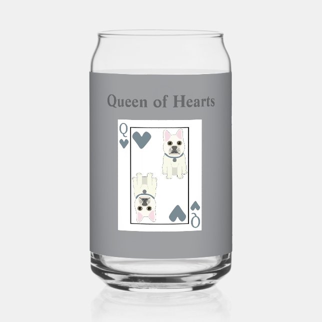 Queen of Hearts Dosenglas (Vorderseite)