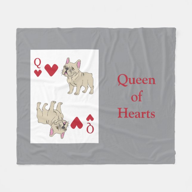 Queen of Hearts Fleecedecke (Vorderseite (Horizontal))