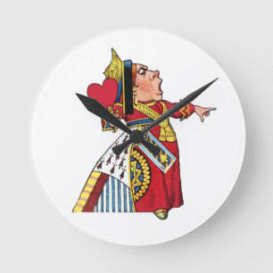 Queen of Hearts from Alice in Wonderland Runde Wanduhr