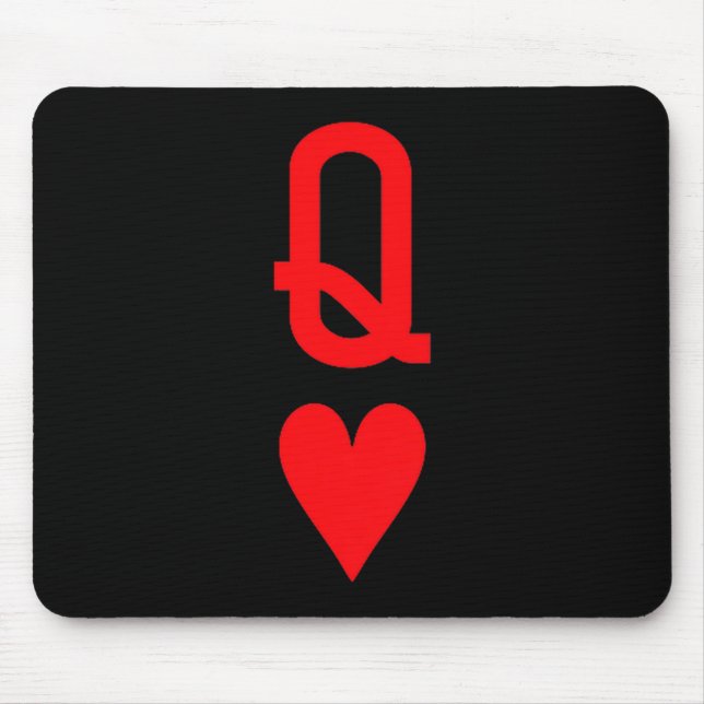 Queen Of Hearts King Of Heart Couple Matching Wome Mousepad (Vorne)