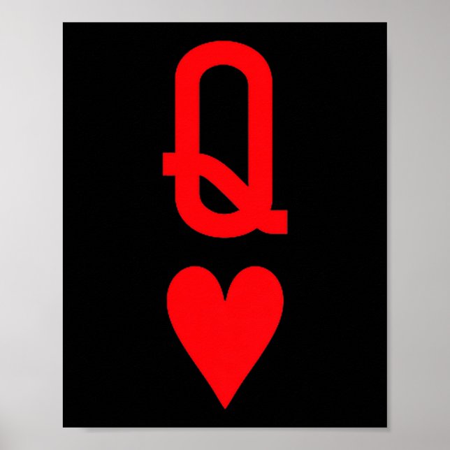 Queen Of Hearts King Of Heart Couple Matching Wome Poster (Vorne)