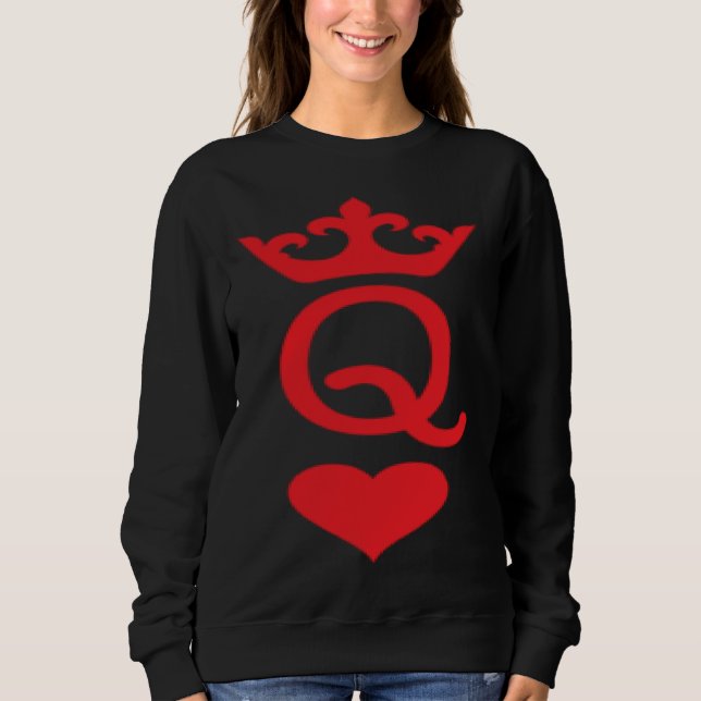 Queen Of Hearts Matching Couple Saint Valentine's  Sweatshirt (Vorderseite)