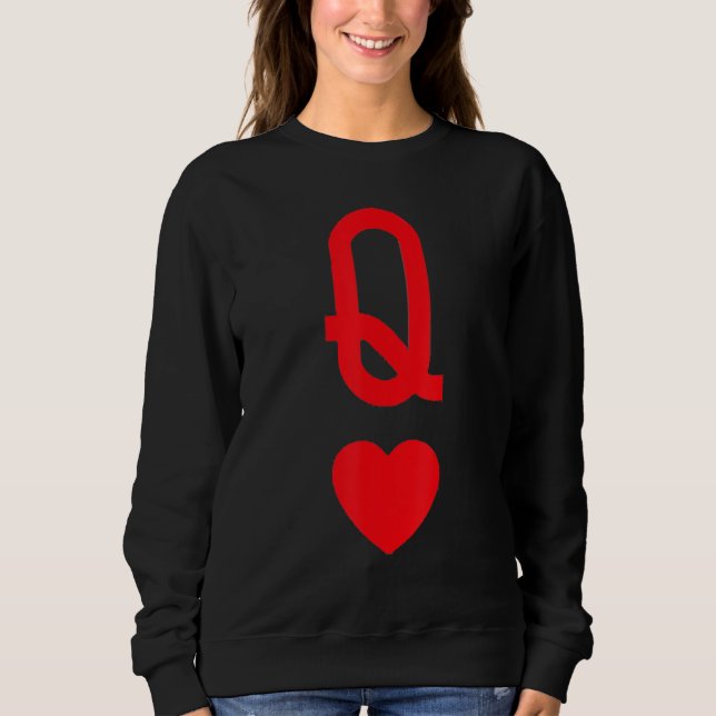 Queen of Hearts Matching Couple Saint Valentine's  Sweatshirt (Vorderseite)