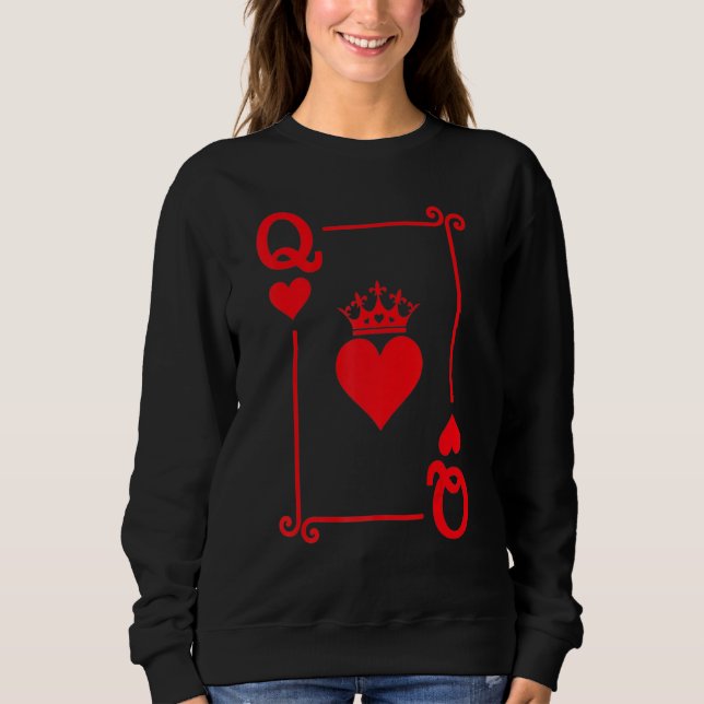 Queen of Hearts Matching Couple Saint Valentine's  Sweatshirt (Vorderseite)