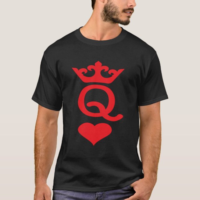 Queen Of Hearts Matching Couple Saint Valentine's  T-Shirt (Vorderseite)