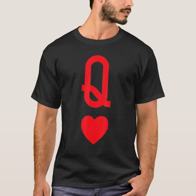 Queen of Hearts Matching Couple Saint Valentine's  T-Shirt (Vorderseite)