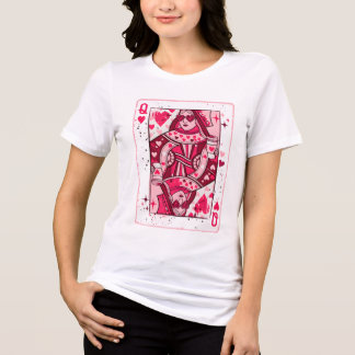 Queen of Hearts PNG, Valentine Coffee Girl, Trendy Tri-Blend Shirt