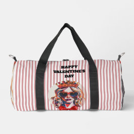 Queen of Hearts Pop Art Duffle Bag