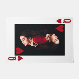 Queen of Hearts Red Photo Business Hairdresser Fußmatte