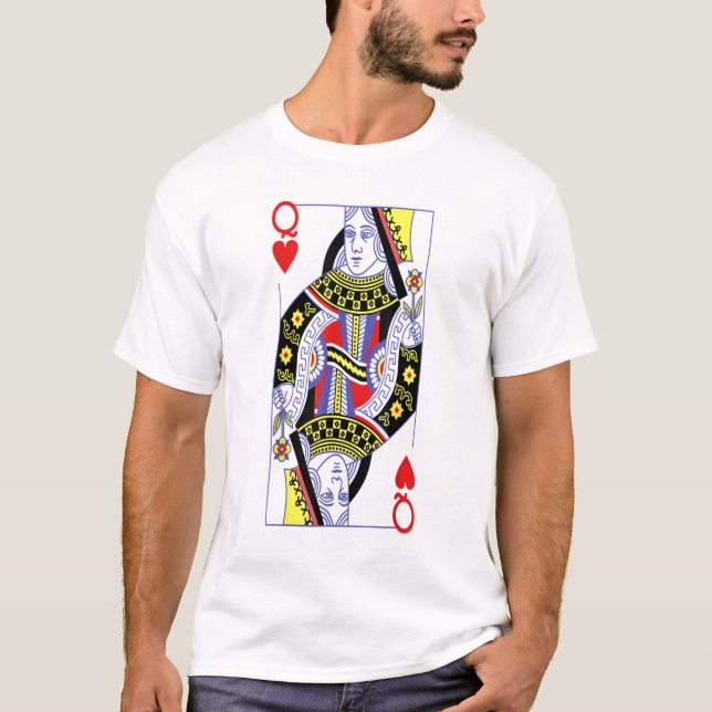 Queen of Hearts Royal Flush Costume Halloween-Spie T-Shirt (Vorderseite)