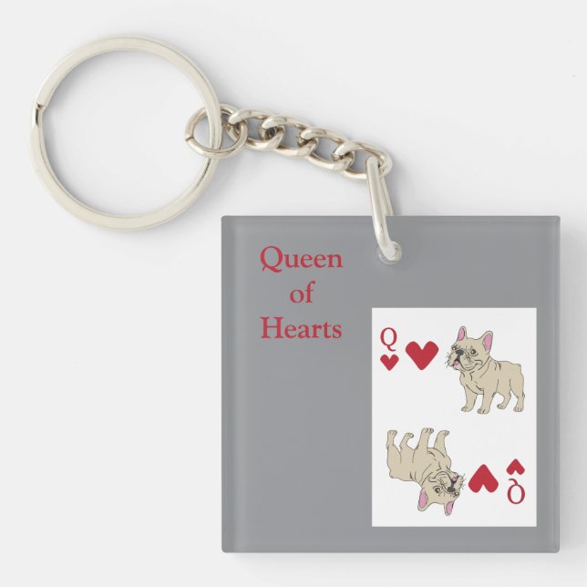 Queen of Hearts Schlüsselanhänger (Vorderseite)