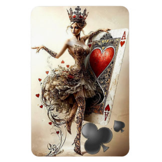 "Queen of Hearts - verzaubertes Kartenmagnet" Magnet