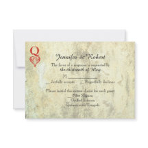 Queen of Hearts Wedding Response Card