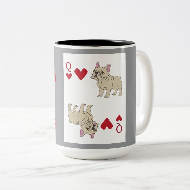 Queen of Hearts Zweifarbige Tasse (VorderseiteRechts)