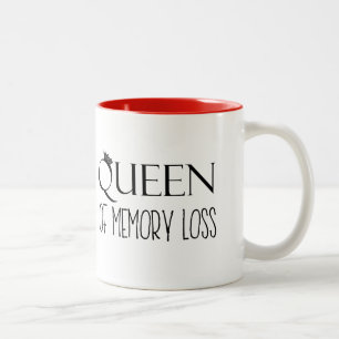 "QUEEN of Memory Loss" Zweifarbige Tasse