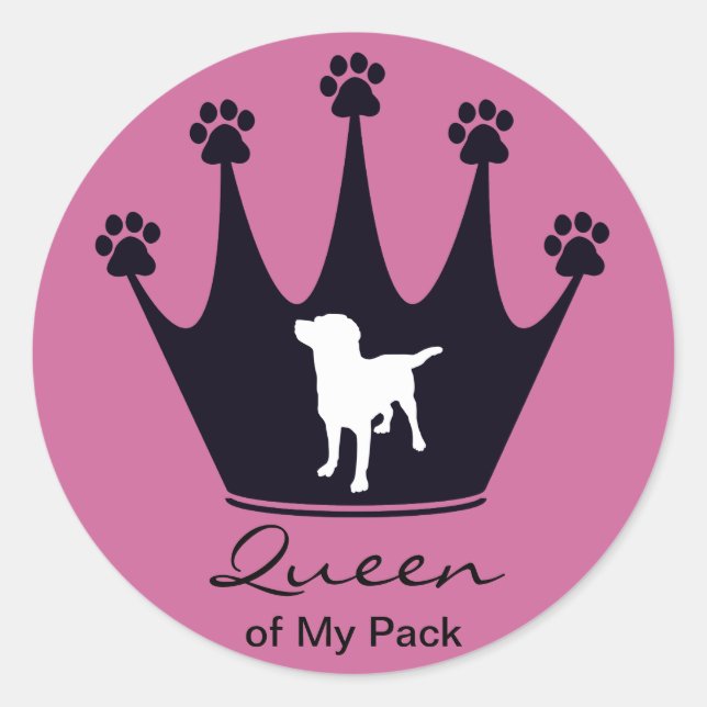 Queen of My Pack Runder Aufkleber (Vorderseite)