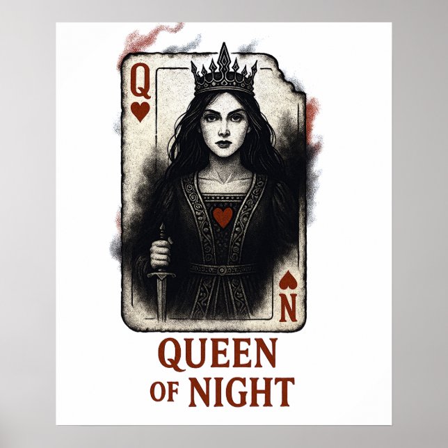 Queen of Night-Dark Fantasy Playing Card Poster (Vorne)