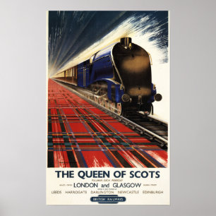 Queen of Scots Pullman Train Poster