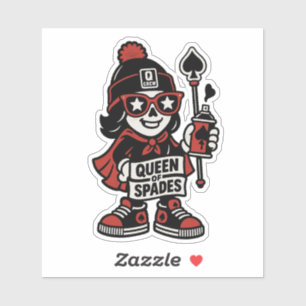 Queen of Spades Street Mascot - Pro Grind Edition Aufkleber