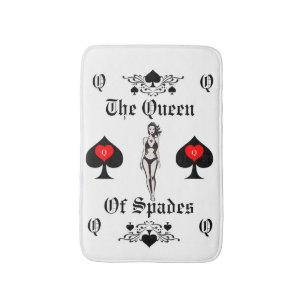 Queen of Spades Tarot Card Thunder_Cove Badematte