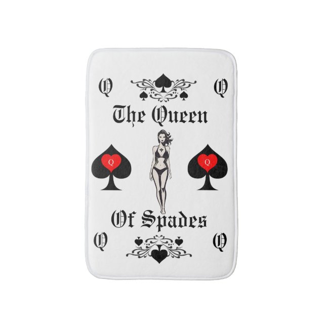 Queen of Spades Tarot Card Thunder_Cove Badematte (Vorderseite Vertikal)