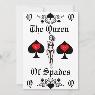 Queen of Spades Tarot Card Thunder_Cove Einladung