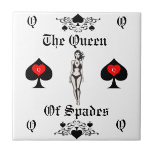 Queen of Spades Tarot Card Thunder_Cove Fliese