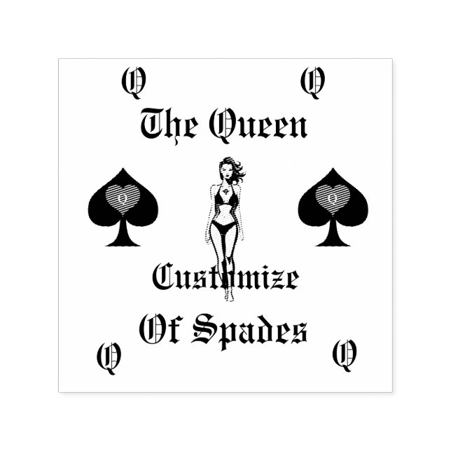 Queen of Spades Tarot Card Thunder_Cove Permastempel (Design)
