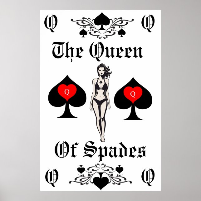 Queen of Spades Tarot Card Thunder_Cove Poster (Vorne)
